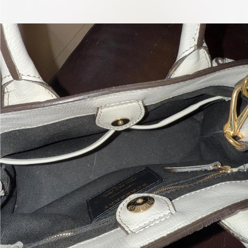 Burberry Cream Leather Satchel - Picture 8 of 8